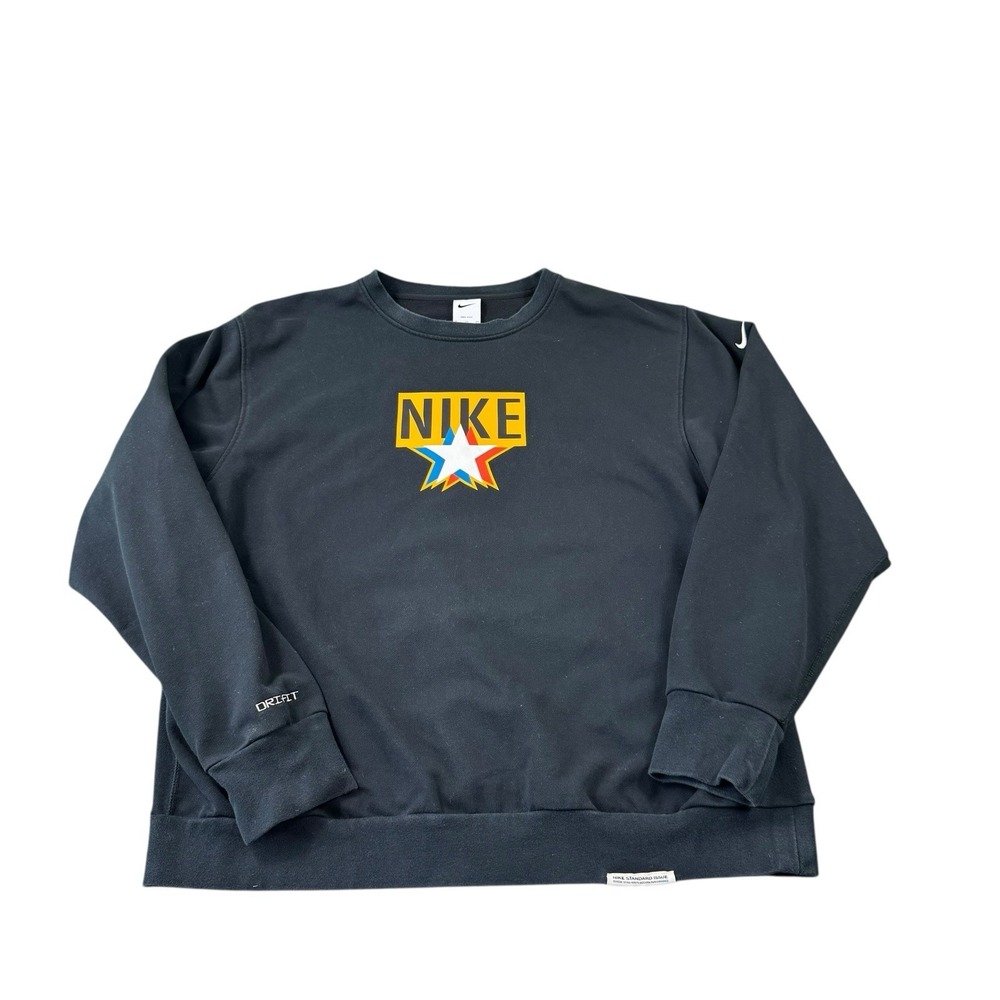 Nike Standard Issue Basketball Crew Sweatshirt Mens XL Black Star DH2849-010
